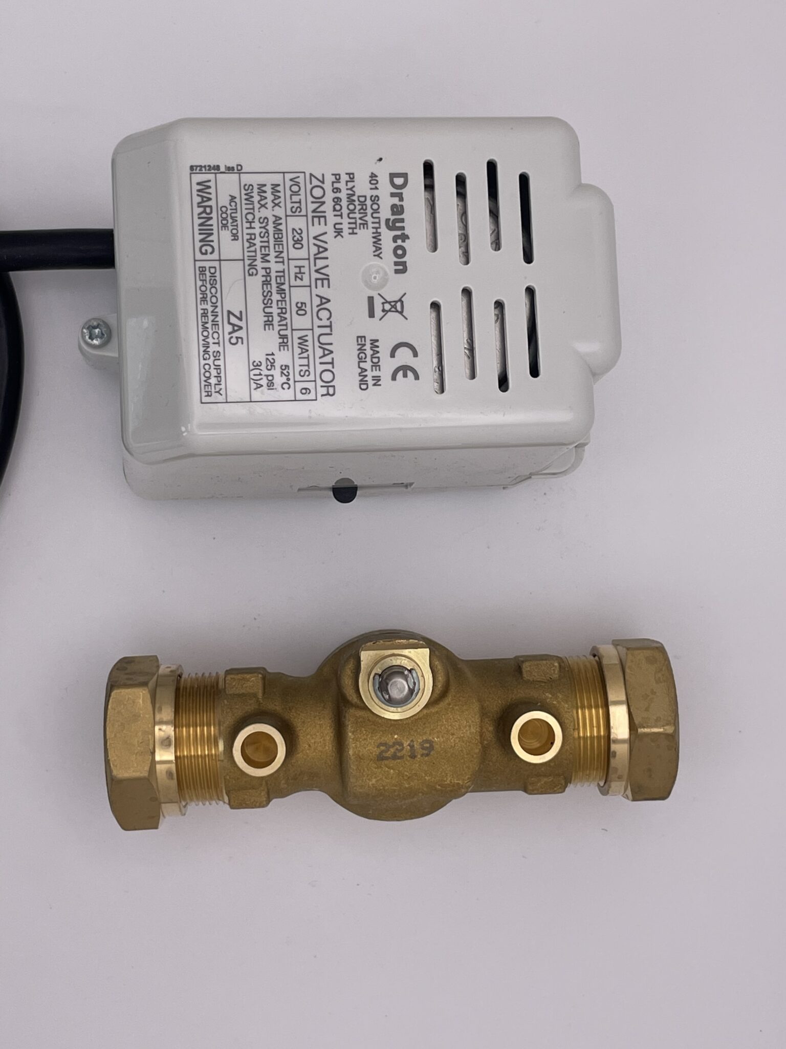 Drayton 2 port motorised valve 27100 22mm compression Dich Spares